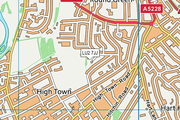 LU2 7JJ map - OS VectorMap District (Ordnance Survey) LU2 7JJ map - OS VectorMap District (Ordnance Survey)