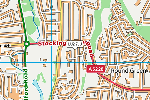 LU2 7JU map - OS VectorMap District (Ordnance Survey) LU2 7JU map - OS VectorMap District (Ordnance Survey)
