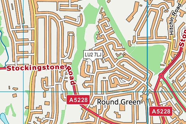 LU2 7LJ map - OS VectorMap District (Ordnance Survey) LU2 7LJ map - OS VectorMap District (Ordnance Survey)