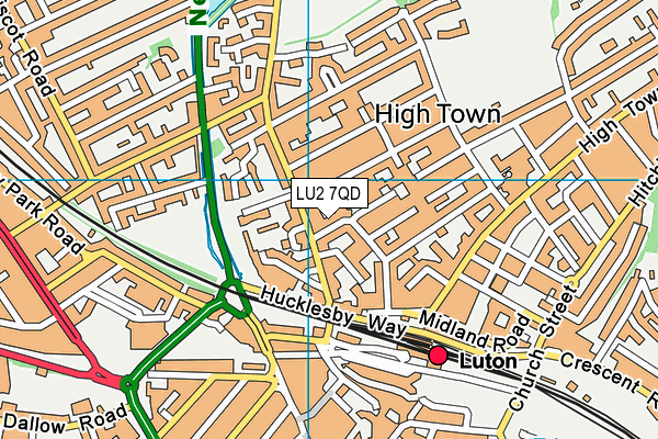 LU2 7QD map - OS VectorMap District (Ordnance Survey) LU2 7QD map - OS VectorMap District (Ordnance Survey)