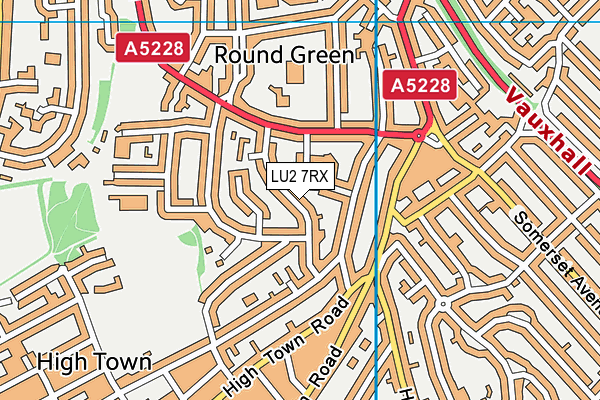 LU2 7RX map - OS VectorMap District (Ordnance Survey) LU2 7RX map - OS VectorMap District (Ordnance Survey)
