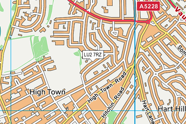 LU2 7RZ map - OS VectorMap District (Ordnance Survey) LU2 7RZ map - OS VectorMap District (Ordnance Survey)
