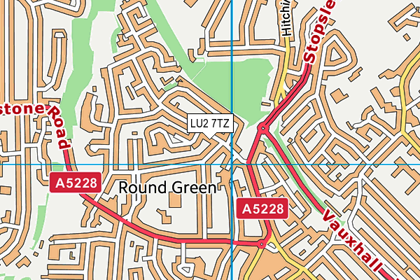 LU2 7TZ map - OS VectorMap District (Ordnance Survey) LU2 7TZ map - OS VectorMap District (Ordnance Survey)