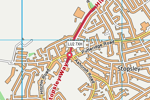 LU2 7XH map - OS VectorMap District (Ordnance Survey) LU2 7XH map - OS VectorMap District (Ordnance Survey)