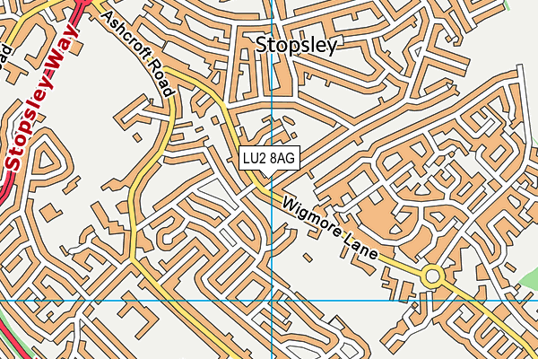 LU2 8AG map - OS VectorMap District (Ordnance Survey) LU2 8AG map - OS VectorMap District (Ordnance Survey)