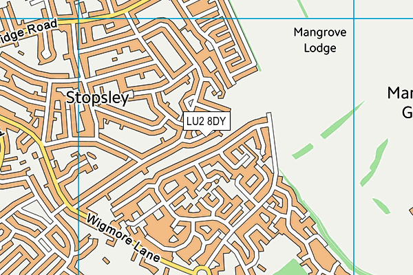 LU2 8DY map - OS VectorMap District (Ordnance Survey) LU2 8DY map - OS VectorMap District (Ordnance Survey)