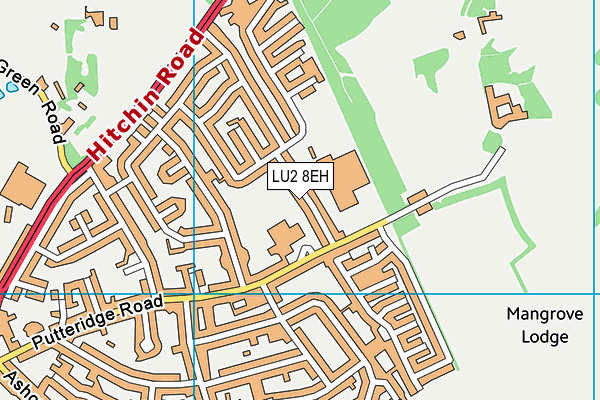 LU2 8EH map - OS VectorMap District (Ordnance Survey) LU2 8EH map - OS VectorMap District (Ordnance Survey)