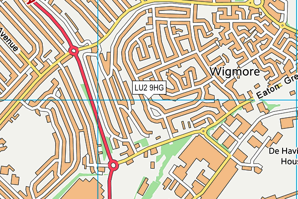LU2 9HG map - OS VectorMap District (Ordnance Survey) LU2 9HG map - OS VectorMap District (Ordnance Survey)