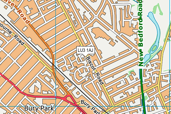 LU3 1AJ map - OS VectorMap District (Ordnance Survey) LU3 1AJ map - OS VectorMap District (Ordnance Survey)