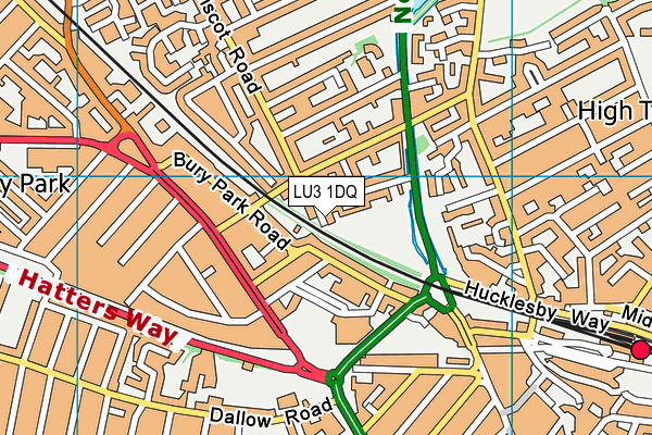 LU3 1DQ map - OS VectorMap District (Ordnance Survey) LU3 1DQ map - OS VectorMap District (Ordnance Survey)