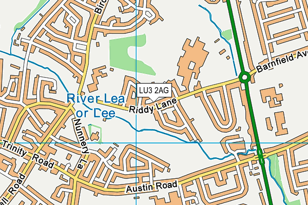 LU3 2AG map - OS VectorMap District (Ordnance Survey) LU3 2AG map - OS VectorMap District (Ordnance Survey)
