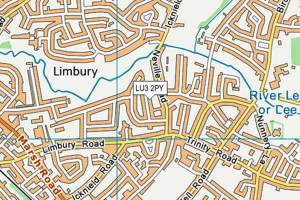 LU3 2PY map - OS VectorMap District (Ordnance Survey) LU3 2PY map - OS VectorMap District (Ordnance Survey)