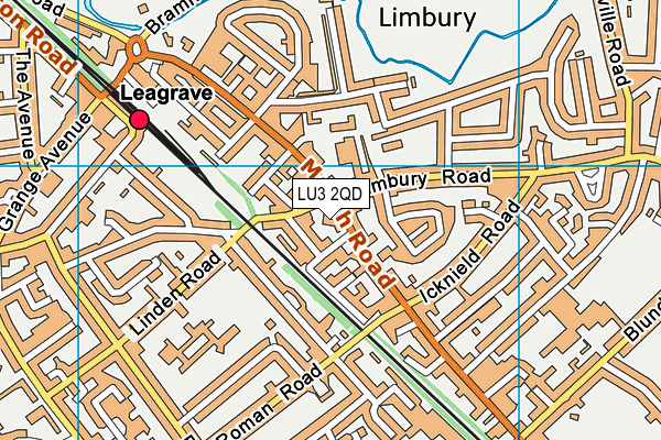 LU3 2QD map - OS VectorMap District (Ordnance Survey) LU3 2QD map - OS VectorMap District (Ordnance Survey)