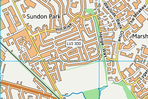 LU3 3DD map - OS VectorMap District (Ordnance Survey) LU3 3DD map - OS VectorMap District (Ordnance Survey)