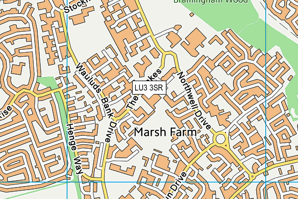 LU3 3SR map - OS VectorMap District (Ordnance Survey) LU3 3SR map - OS VectorMap District (Ordnance Survey)