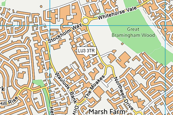 LU3 3TR map - OS VectorMap District (Ordnance Survey) LU3 3TR map - OS VectorMap District (Ordnance Survey)