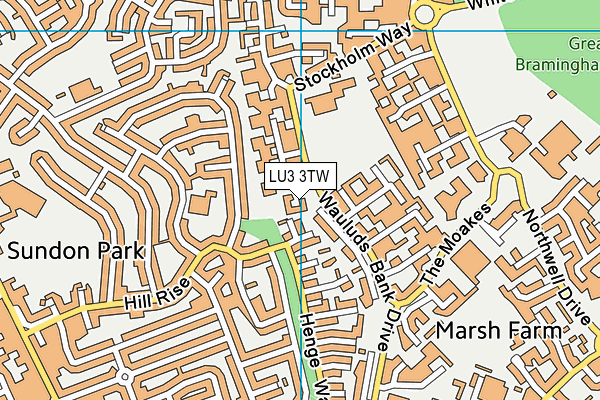 LU3 3TW map - OS VectorMap District (Ordnance Survey) LU3 3TW map - OS VectorMap District (Ordnance Survey)