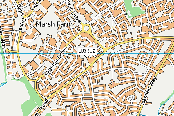 LU3 3UZ map - OS VectorMap District (Ordnance Survey) LU3 3UZ map - OS VectorMap District (Ordnance Survey)