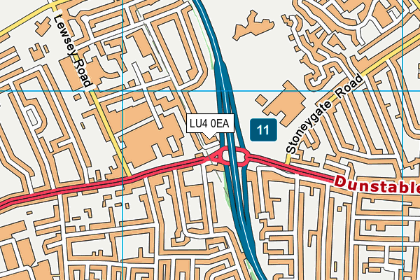 LU4 0EA map - OS VectorMap District (Ordnance Survey) LU4 0EA map - OS VectorMap District (Ordnance Survey)