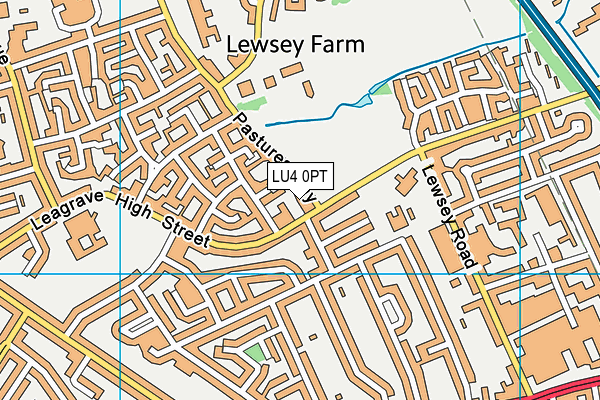 LU4 0PT map - OS VectorMap District (Ordnance Survey) LU4 0PT map - OS VectorMap District (Ordnance Survey)