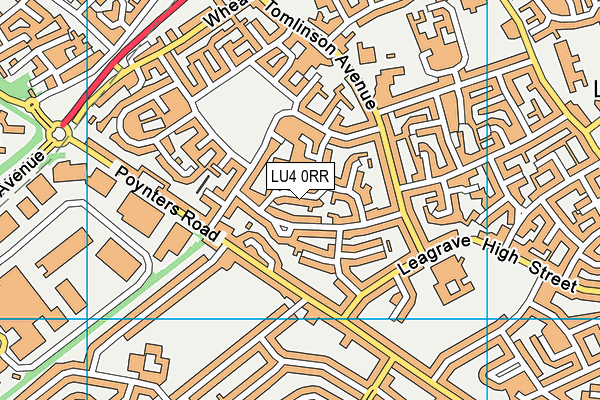 LU4 0RR map - OS VectorMap District (Ordnance Survey) LU4 0RR map - OS VectorMap District (Ordnance Survey)