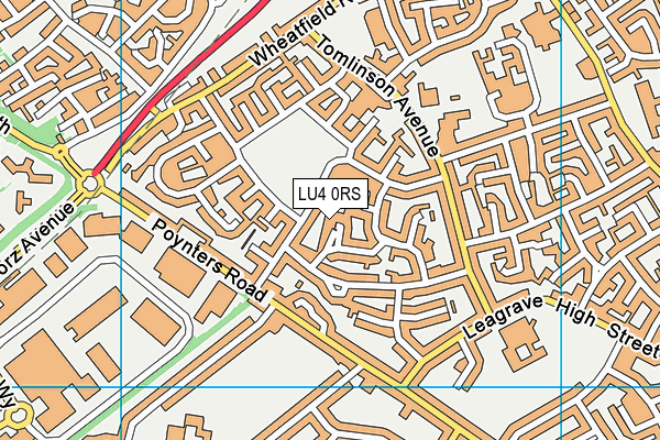 LU4 0RS map - OS VectorMap District (Ordnance Survey) LU4 0RS map - OS VectorMap District (Ordnance Survey)