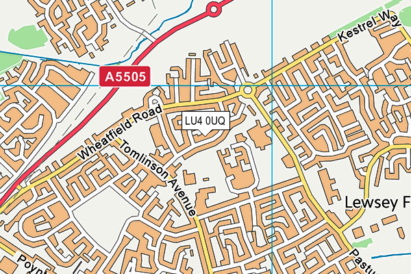 LU4 0UQ map - OS VectorMap District (Ordnance Survey) LU4 0UQ map - OS VectorMap District (Ordnance Survey)