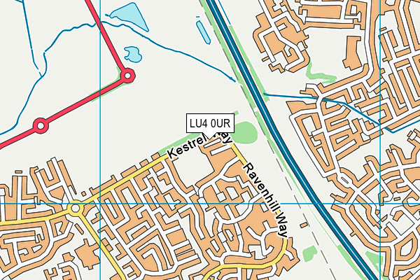 LU4 0UR map - OS VectorMap District (Ordnance Survey) LU4 0UR map - OS VectorMap District (Ordnance Survey)