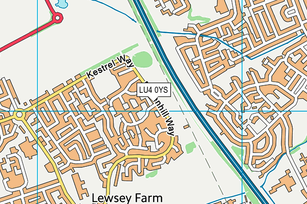 LU4 0YS map - OS VectorMap District (Ordnance Survey) LU4 0YS map - OS VectorMap District (Ordnance Survey)