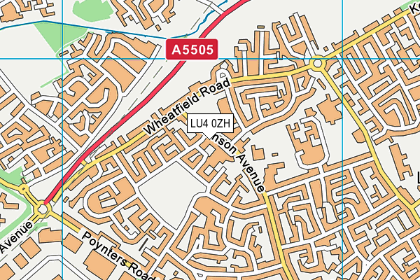 LU4 0ZH map - OS VectorMap District (Ordnance Survey) LU4 0ZH map - OS VectorMap District (Ordnance Survey)