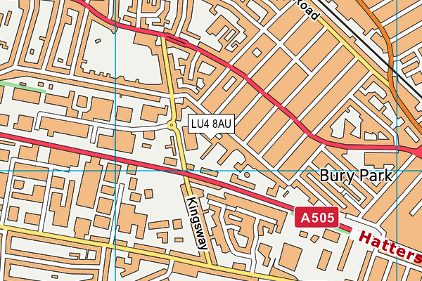 LU4 8AU map - OS VectorMap District (Ordnance Survey) LU4 8AU map - OS VectorMap District (Ordnance Survey)