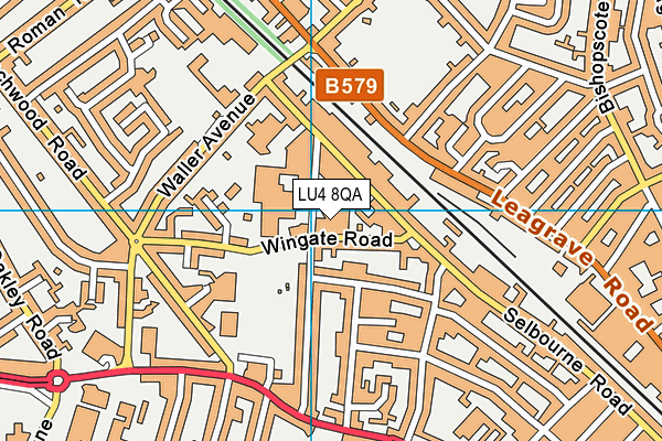 LU4 8QA map - OS VectorMap District (Ordnance Survey)