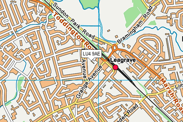 LU4 9AE map - OS VectorMap District (Ordnance Survey) LU4 9AE map - OS VectorMap District (Ordnance Survey)