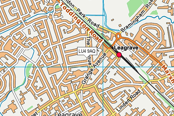 LU4 9AQ map - OS VectorMap District (Ordnance Survey) LU4 9AQ map - OS VectorMap District (Ordnance Survey)