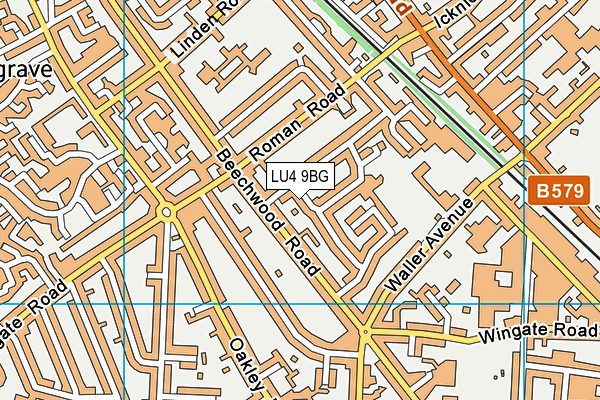 LU4 9BG map - OS VectorMap District (Ordnance Survey) LU4 9BG map - OS VectorMap District (Ordnance Survey)