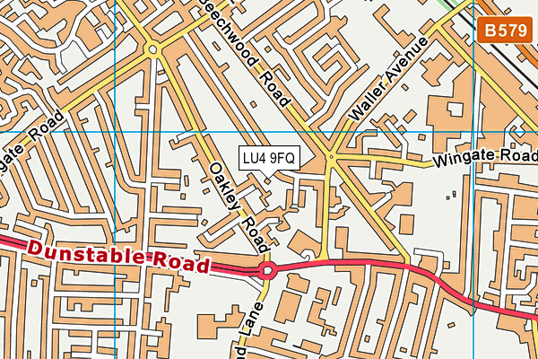 LU4 9FQ map - OS VectorMap District (Ordnance Survey) LU4 9FQ map - OS VectorMap District (Ordnance Survey)