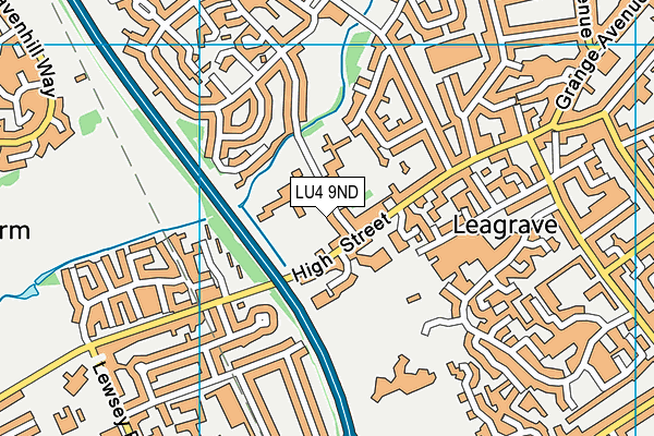 LU4 9ND map - OS VectorMap District (Ordnance Survey) LU4 9ND map - OS VectorMap District (Ordnance Survey)
