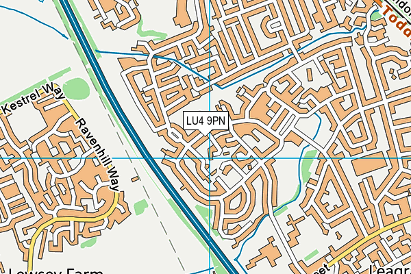 LU4 9PN map - OS VectorMap District (Ordnance Survey) LU4 9PN map - OS VectorMap District (Ordnance Survey)