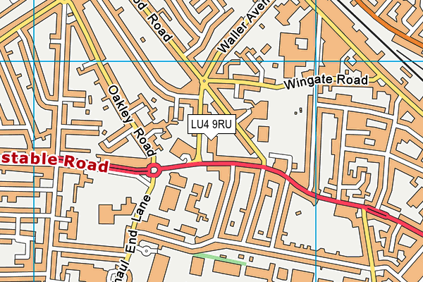 LU4 9RU map - OS VectorMap District (Ordnance Survey) LU4 9RU map - OS VectorMap District (Ordnance Survey)