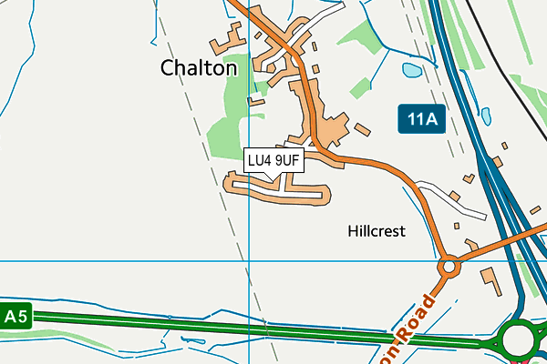 LU4 9UF map - OS VectorMap District (Ordnance Survey) LU4 9UF map - OS VectorMap District (Ordnance Survey)