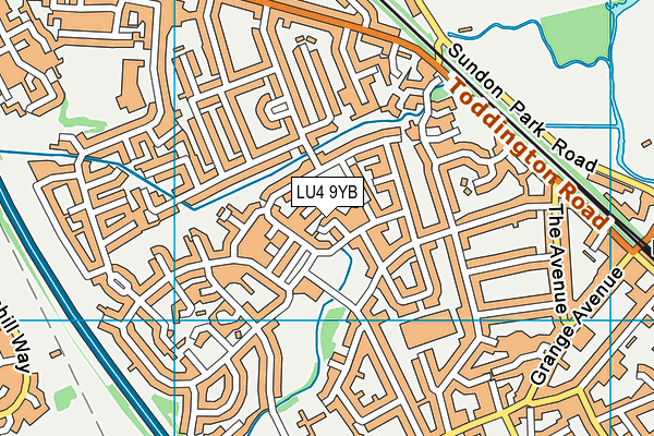 LU4 9YB map - OS VectorMap District (Ordnance Survey) LU4 9YB map - OS VectorMap District (Ordnance Survey)