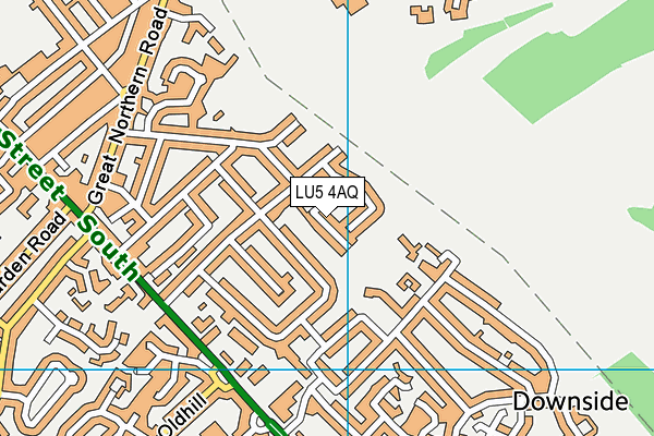 LU5 4AQ map - OS VectorMap District (Ordnance Survey) LU5 4AQ map - OS VectorMap District (Ordnance Survey)