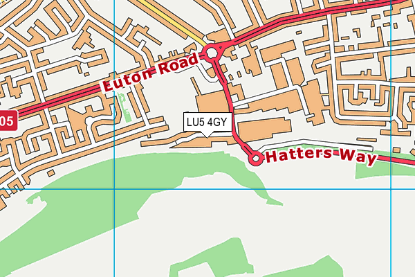 LU5 4GY map - OS VectorMap District (Ordnance Survey) LU5 4GY map - OS VectorMap District (Ordnance Survey)