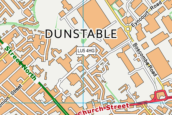 LU5 4HG map - OS VectorMap District (Ordnance Survey)