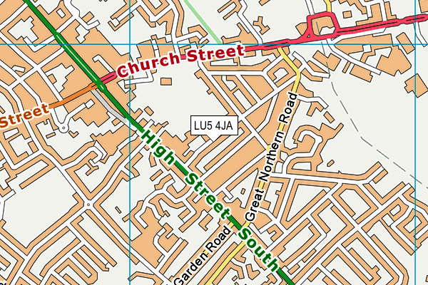 LU5 4JA map - OS VectorMap District (Ordnance Survey) LU5 4JA map - OS VectorMap District (Ordnance Survey)