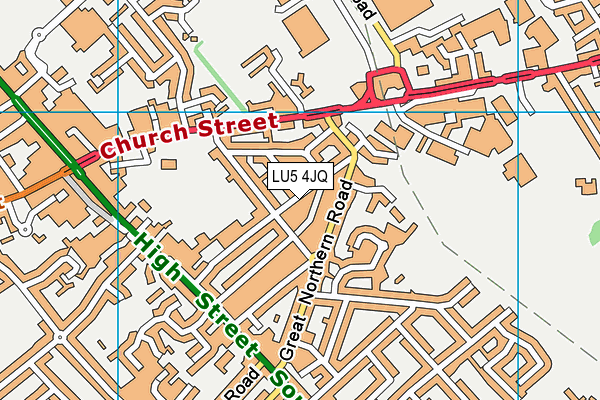 LU5 4JQ map - OS VectorMap District (Ordnance Survey) LU5 4JQ map - OS VectorMap District (Ordnance Survey)