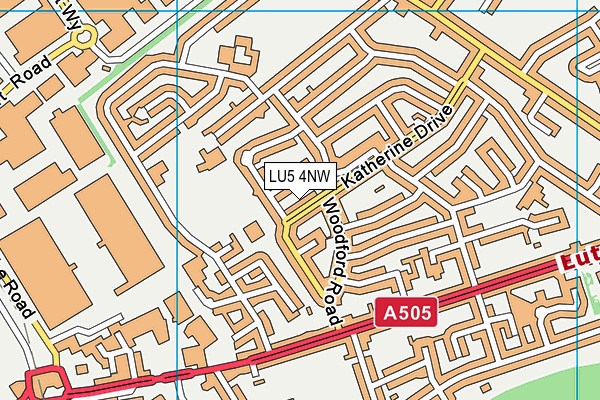 LU5 4NW map - OS VectorMap District (Ordnance Survey) LU5 4NW map - OS VectorMap District (Ordnance Survey)