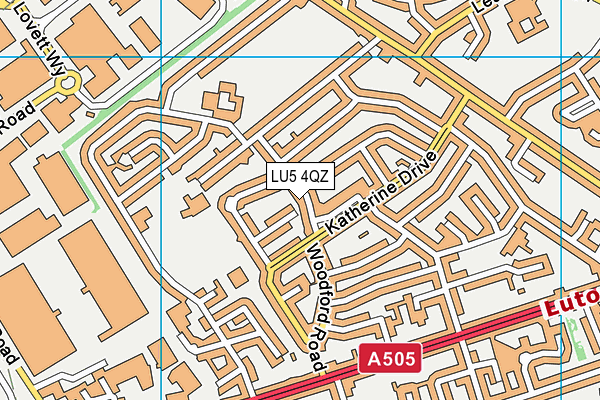 LU5 4QZ map - OS VectorMap District (Ordnance Survey) LU5 4QZ map - OS VectorMap District (Ordnance Survey)