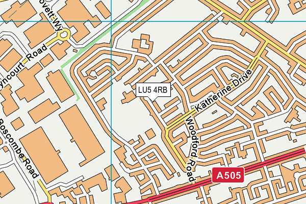 LU5 4RB map - OS VectorMap District (Ordnance Survey)
