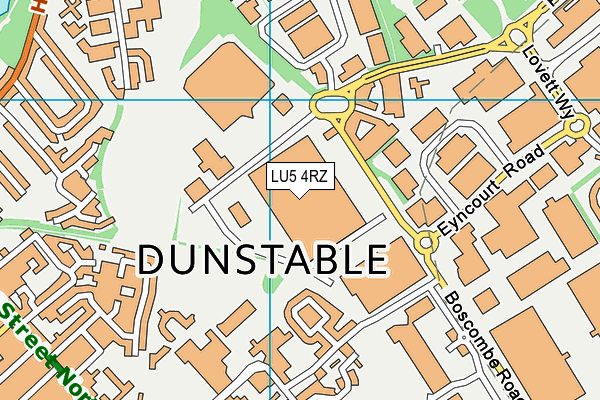 LU5 4RZ map - OS VectorMap District (Ordnance Survey) LU5 4RZ map - OS VectorMap District (Ordnance Survey)